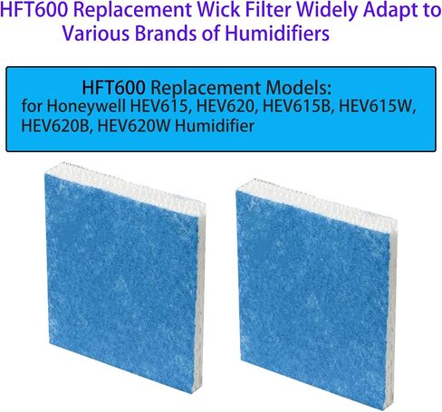 HOMFILBIT HFT600 Replacement Wick Humidifier Filter Fit for HEV615 HEV620 Humidifier, Replace HFT600 HFT600T HFT600PDQ Filter T (4 Pack) in Saudi Arabia