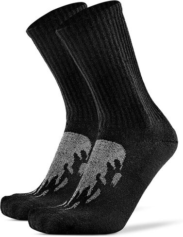 KitNSox 1/4 Pack Men's Women's Merino Wool Hiking Running Socks Crew Warm Thick Cushioned Outdoor Walking Sport Athletic Sock in Kuwait