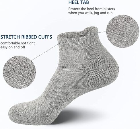 Cadocado Men's and Women's Ankle Quarter Socks Performance Cotton Cushioned Athletic Ankle Socks Crew Quarter Socks in Saudi Arabia