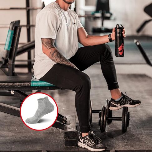 Cadocado Men's and Women's Ankle Quarter Socks Performance Cotton Cushioned Athletic Ankle Socks Crew Quarter Socks in Saudi Arabia