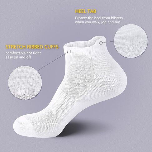 Cadocado Men's and Women's Ankle Quarter Socks Performance Cotton Cushioned Athletic Ankle Socks Crew Quarter Socks in Saudi Arabia