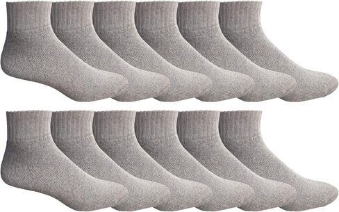Yacht & Smith 12 Pairs Mens Value Pack Ankle Athletic Sports Socks, by SOCKS'NBULK (10-13 (Men's)) in Saudi Arabia