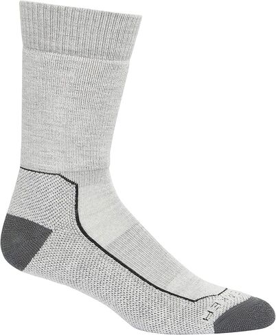 Icebreaker Merino Men's Hike Plus Medium Crew Sock, Blizzard Heather - X-Large in Saudi Arabia