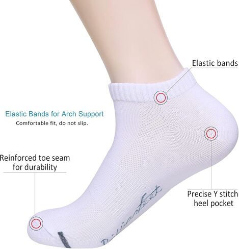 BILLION FEET Women Running Socks Low Cut Arch Support Sports Socks, Socks for Women Size 6-9 (6 Pairs) in Saudi Arabia