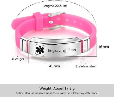 Personalized Medical Alert Bracelets for Men Women Sport Emergency ID Bracelets Adjustable Stainless Steel Diabetic ID Bracelets Band for Boys in Saudi Arabia