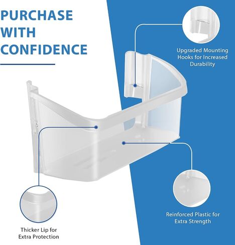 Upgraded Lifetime Appliance 240363702 Door Shelf Rack Compatible with Frigidaire Refrigerator in Saudi Arabia