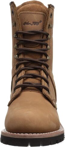 Ad Tec 9" Women Logger Boots Crazy Horse Leather, Plain Soft Safety Toe With Oil Resistant Lug Sole in Saudi Arabia