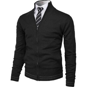 H2H Mens Casual Slim Fit Knitted Cardigan Zip-up Long Sleeve Thermal with Twisted Pattern in Saudi Arabia