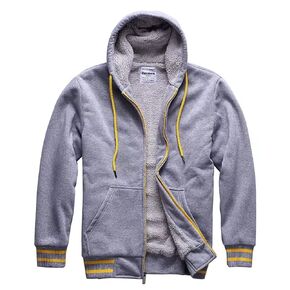 Zusmen Men's Winter Thick Zipper Fleece Hoodie Sweatshirts Jacket Big Tall Warm Coat