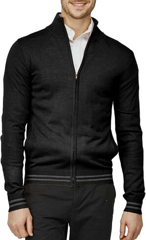 H2H Mens Casual Slim Fit Knitted Cardigan Zip-up Long Sleeve Thermal with Twisted Pattern in Kuwait