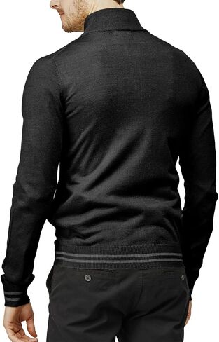 H2H Mens Casual Slim Fit Knitted Cardigan Zip-up Long Sleeve Thermal with Twisted Pattern in Kuwait