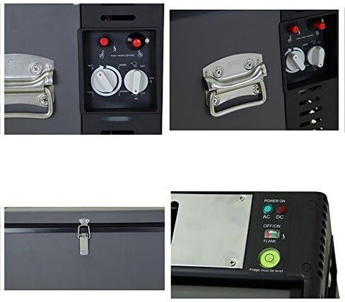 SMETA 12v Portable Refrigerator Propane Freezer RV Freezer 110/12 volt Chest Outdoor Camping Freezer Deep Electric LPG AC/DC 3-way Gas Absorption Chest Freezer Cooler Off Solar for RV, 2.4 Cu.Ft, Black with Lock in Kuwait