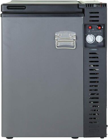 SMETA 12v Portable Refrigerator Propane Freezer RV Freezer 110/12 volt Chest Outdoor Camping Freezer Deep Electric LPG AC/DC 3-way Gas Absorption Chest Freezer Cooler Off Solar for RV, 2.4 Cu.Ft, Black with Lock in Kuwait