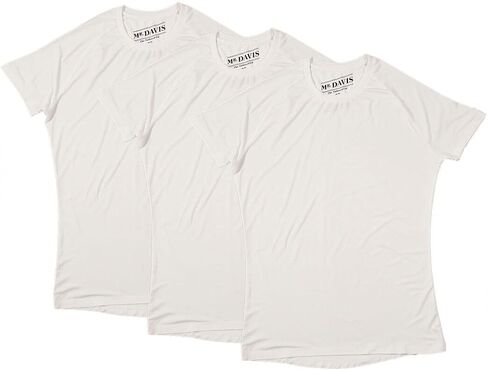 Mr. Davis Men's Bamboo Viscose Tailored Cut Crew Neck Undershirt 3 Pack in Kuwait