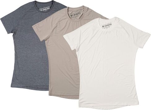Mr. Davis Men's Bamboo Viscose Tailored Cut Crew Neck Undershirt 3 Pack in Kuwait