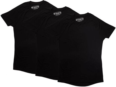 Mr. Davis Men's Bamboo Viscose Tailored Cut Crew Neck Undershirt 3 Pack in Kuwait