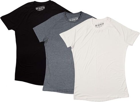 Mr. Davis Men's Bamboo Viscose Tailored Cut Crew Neck Undershirt 3 Pack in Kuwait