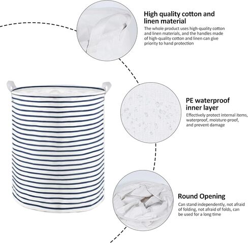 Collapsible Laundry Basket in Bedroom Waterproof Laundry Hamper in Bathroom Large Laundry Bag in College Dormitory Cloakroom Livingroom Nursery Organizer Toy Bin in Kuwait