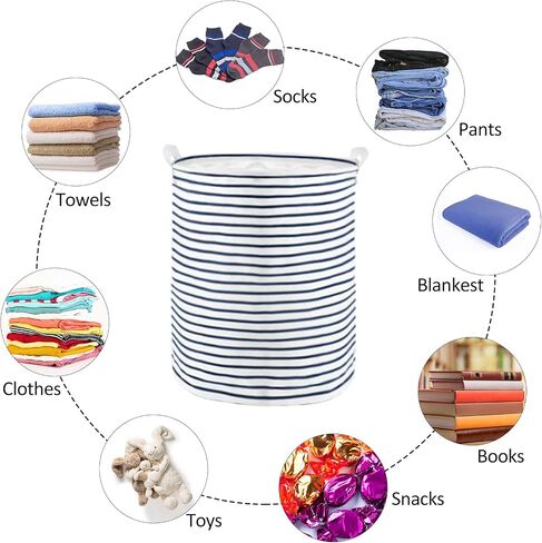 Collapsible Laundry Basket in Bedroom Waterproof Laundry Hamper in Bathroom Large Laundry Bag in College Dormitory Cloakroom Livingroom Nursery Organizer Toy Bin in Kuwait