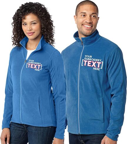Custom Embroidered Lightweight Jacket for Women & Men - Add Your Text - Embroidery Zip Up Fleece Outerwear in Saudi Arabia