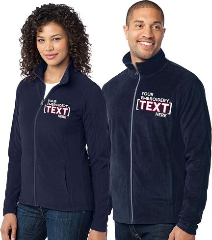 Custom Embroidered Lightweight Jacket for Women & Men - Add Your Text - Embroidery Zip Up Fleece Outerwear in Saudi Arabia