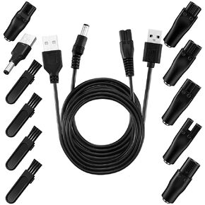 13 قطعة من تودو شاحن بديل محول USB بديل لماكينة الحلاقة سلك شاحن USB كابل بيانات USB وخط بيانات USB وفرشاة تنظيف ماكينة حلاقة لماكينة الحلاقة الكهربائية ومعدات التجميل والمصابيح وما إلى ذلك in Kuwait