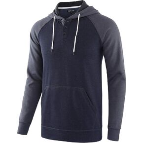 DESPLATO Men's Casual Active Sports Baseball Fleece Sweatshirt Pullover Hoodies