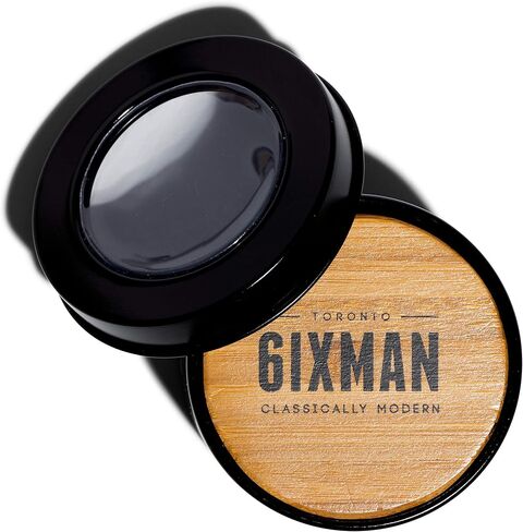 6IXMAN™ BEARD BRUSH - BAMBOO AND BOAR BRISTLE – For Short to Medium Beards, Easy-grip handle, Travel Friendly, Exfoliating, Beard Oil Applicator – Includes Travel Tin in Saudi Arabia