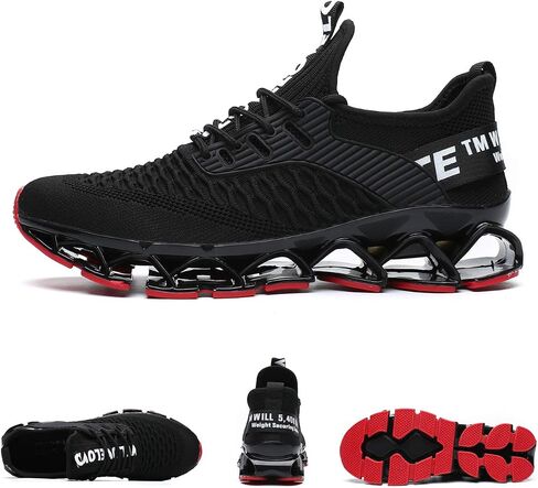Chopben Men's Running Shoes Blade Non Slip Fashion Sneakers Breathable Mesh Soft Sole Casual Athletic Walking Shoes in Kuwait