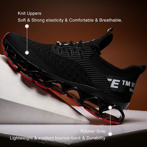 Chopben Men's Running Shoes Blade Non Slip Fashion Sneakers Breathable Mesh Soft Sole Casual Athletic Walking Shoes in Kuwait