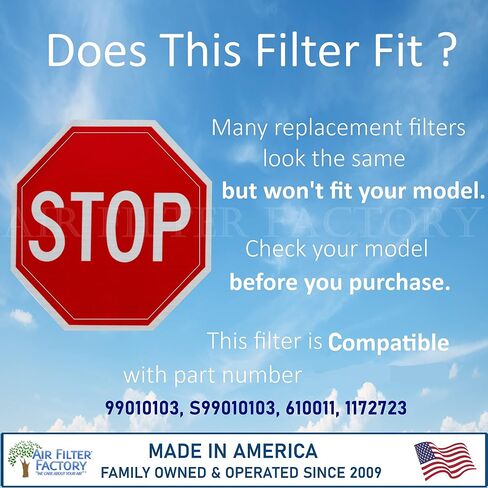 2 Pack Air Filter Factory Replacement For 99010103, S99010103, 610011, 1172723 Range Hood Aluminum Grease Filters in Saudi Arabia