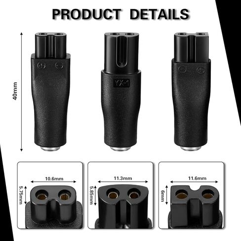 13 قطعة من تودو شاحن بديل محول USB بديل لماكينة الحلاقة سلك شاحن USB كابل بيانات USB وخط بيانات USB وفرشاة تنظيف ماكينة حلاقة لماكينة الحلاقة الكهربائية ومعدات التجميل والمصابيح وما إلى ذلك in Kuwait