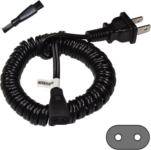 HQRP AC Power Cord Works with Philips Norelco 6945XL 6948XL 725RL 885RX HP1311 HP1605 HQ4821 HP1615 835RX Shaver Lead Mains Cable + HQRP Cleaning Brush in Saudi Arabia
