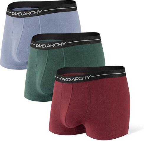 DAVID ARCHY Men's Soft Trunks Breathable Pouch Underwear 3, 4 or 6 Pack in Saudi Arabia