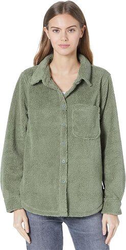 Dylan by True Grit Sherpa Shirt Jacket Shacket in Kuwait
