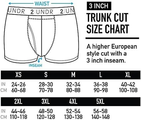 2UNDR Men's Swing Shift 3" Trunk Underwear in Kuwait