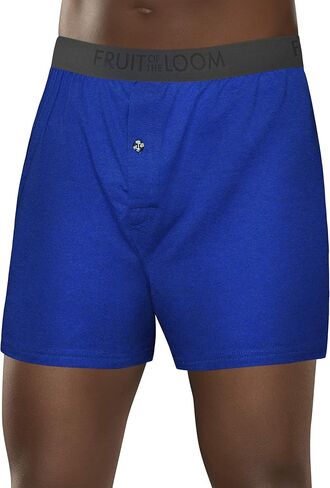 Fruit of the Loom Men's Knit Boxers 8-Pack Breathable Cooling Cotton Micro-Mesh Soft Flex Waistband in Saudi Arabia
