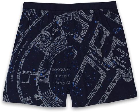 Harry Potter Hogwarts Marauders Map Men's Briefly Stated Boxer Shorts Underwear (X-Large, Navy) in Saudi Arabia