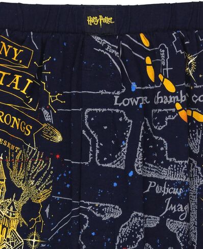 Harry Potter Hogwarts Marauders Map Men's Briefly Stated Boxer Shorts Underwear (X-Large, Navy) in Saudi Arabia