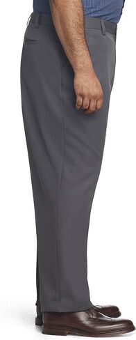 Arrow 1851 Men's Big & Tall Flat Front Straight Fit Solid Twill Micro Dress Pant in Saudi Arabia