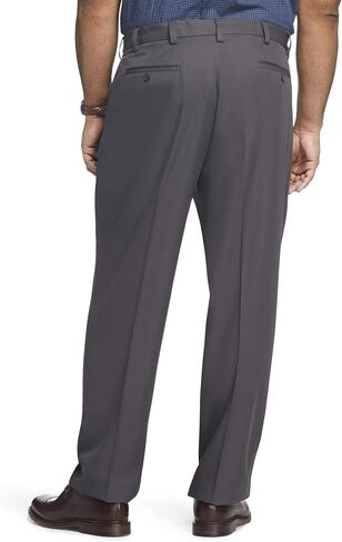 Arrow 1851 Men's Big & Tall Flat Front Straight Fit Solid Twill Micro Dress Pant in Saudi Arabia