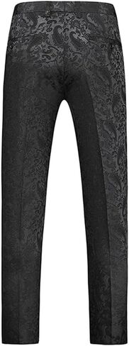Men's Stylish Paisley Flat Front Casual Jacquard Dress Suit Pants in Saudi Arabia