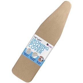 HOLDN’ STORAGE Ironing Board Cover and Pad - Iron Board Cover with Padding 15" x 54" - Iron Board Cover Large Fits All Standard Sizes - Heat Reflective Iron Pad for Table Top. Beige Marble.