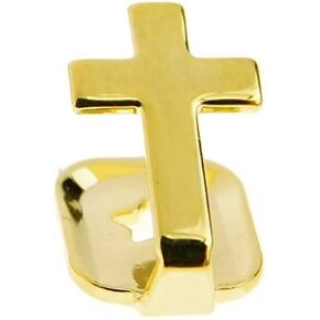 Cross Grillz Single Cap 14k Gold Plated One Tooth Hip Hop Grill With Teeth Mold Kit in Kuwait