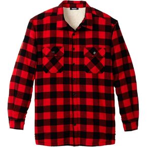KingSize Men's Big & Tall Flannel Sherpa Lined Shirt Jacket in Kuwait