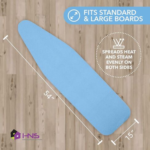 HOLDN’ STORAGE Ironing Board Cover and Pad - Iron Board Cover with Padding 15" x 54" - Iron Board Cover Large Fits All Standard Sizes - Heat Reflective Iron Pad for Table Top. Beige Marble. in Kuwait