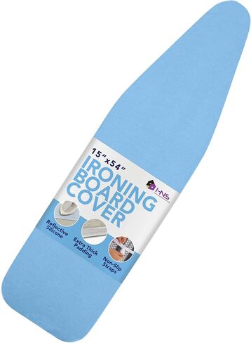 HOLDN’ STORAGE Ironing Board Cover and Pad - Iron Board Cover with Padding 15" x 54" - Iron Board Cover Large Fits All Standard Sizes - Heat Reflective Iron Pad for Table Top. Beige Marble. in Kuwait