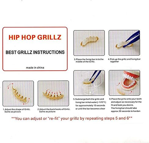Shop-iGold 18K Gold Plated CZ Cluster Custom Slugs Top Bottom Rainbow Multi Color Grillz Fangs Mouth Teeth Grills Set - Grillz, Teeth Cap, Iced Out Grillz (Top) (Top) in Saudi Arabia