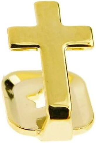 Cross Grillz Single Cap 14k Gold Plated One Tooth Hip Hop Grill With Teeth Mold Kit in Saudi Arabia