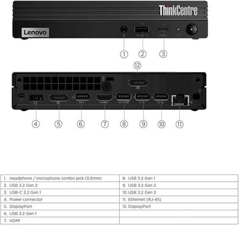 VCI Lenovo ThinkCentre Neo 50s SFF، Intel (6 Core) i5-12400، ذاكرة الوصول العشوائي 8 جيجابايت، 256 جيجابايت SSD NVMe، Windows 10 Pro، كاتب DVD، Wi-Fi 6 AX200 (Gig+)، كمبيوتر مكتبي in Kuwait